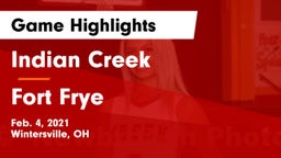 Indian Creek  vs Fort Frye Game Highlights - Feb. 4, 2021