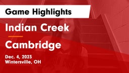Indian Creek  vs Cambridge  Game Highlights - Dec. 4, 2023