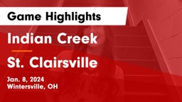 Indian Creek  vs St. Clairsville  Game Highlights - Jan. 8, 2024