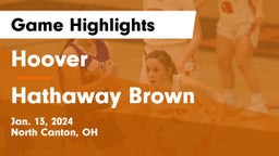 Hoover  vs Hathaway Brown  Game Highlights - Jan. 13, 2024