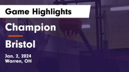 Champion  vs Bristol  Game Highlights - Jan. 2, 2024