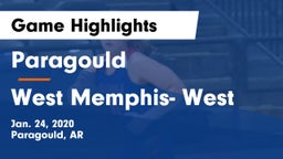 Paragould  vs West Memphis- West Game Highlights - Jan. 24, 2020
