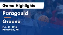Paragould  vs Greene  Game Highlights - Feb. 27, 2020
