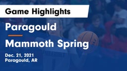 Paragould  vs Mammoth Spring  Game Highlights - Dec. 21, 2021
