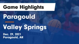 Paragould  vs Valley Springs  Game Highlights - Dec. 29, 2021