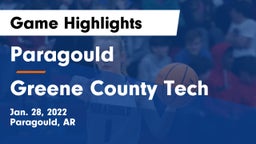 Paragould  vs Greene County Tech  Game Highlights - Jan. 28, 2022