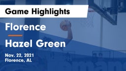 Florence  vs Hazel Green  Game Highlights - Nov. 22, 2021