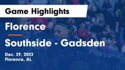 Florence  vs Southside  - Gadsden Game Highlights - Dec. 29, 2022