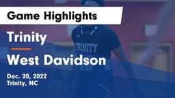 Trinity  vs West Davidson Game Highlights - Dec. 20, 2022