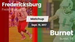 Matchup: Fredericksburg High vs. Burnet  2017
