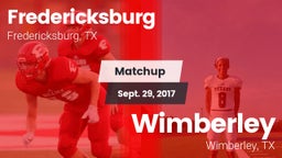 Matchup: Fredericksburg High vs. Wimberley  2017