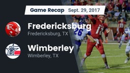 Recap: Fredericksburg  vs. Wimberley  2017