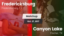 Matchup: Fredericksburg High vs. Canyon Lake  2017