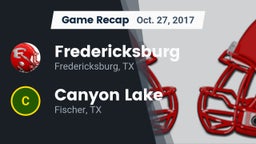 Recap: Fredericksburg  vs. Canyon Lake  2017