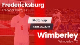 Matchup: Fredericksburg High vs. Wimberley  2018