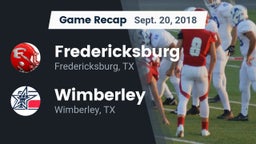 Recap: Fredericksburg  vs. Wimberley  2018