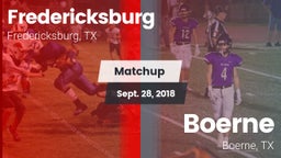 Matchup: Fredericksburg High vs. Boerne  2018