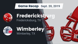 Recap: Fredericksburg  vs. Wimberley  2019