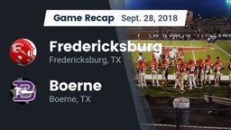 Recap: Fredericksburg  vs. Boerne  2018