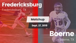 Matchup: Fredericksburg High vs. Boerne  2019