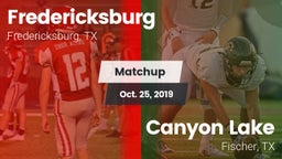 Matchup: Fredericksburg High vs. Canyon Lake  2019