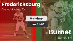 Matchup: Fredericksburg High vs. Burnet  2019