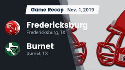 Recap: Fredericksburg  vs. Burnet  2019