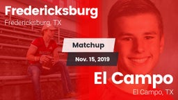 Matchup: Fredericksburg High vs. El Campo  2019
