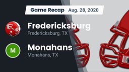 Recap: Fredericksburg  vs. Monahans  2020