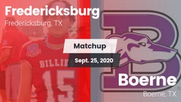 Matchup: Fredericksburg High vs. Boerne  2020