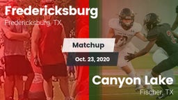 Matchup: Fredericksburg High vs. Canyon Lake  2020