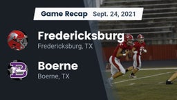 Recap: Fredericksburg  vs. Boerne  2021