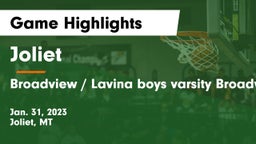 Joliet  vs Broadview / Lavina boys varsity Broadview, MT Game Highlights - Jan. 31, 2023