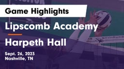 Lipscomb Academy vs Harpeth Hall  Game Highlights - Sept. 26, 2023