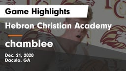 Hebron Christian Academy  vs chamblee  Game Highlights - Dec. 21, 2020
