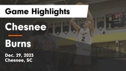 Chesnee  vs Burns  Game Highlights - Dec. 29, 2023