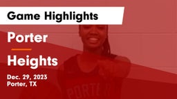 Porter  vs Heights Game Highlights - Dec. 29, 2023