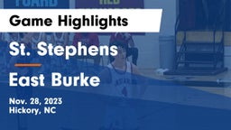 St. Stephens  vs East Burke  Game Highlights - Nov. 28, 2023