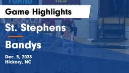 St. Stephens  vs Bandys  Game Highlights - Dec. 5, 2023
