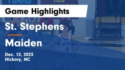 St. Stephens  vs Maiden  Game Highlights - Dec. 12, 2023
