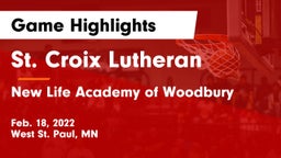 St. Croix Lutheran  vs New Life Academy of Woodbury Game Highlights - Feb. 18, 2022