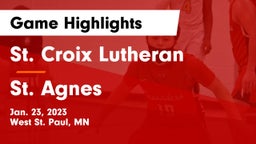 St. Croix Lutheran  vs St. Agnes  Game Highlights - Jan. 23, 2023