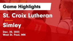 St. Croix Lutheran  vs Simley  Game Highlights - Dec. 20, 2023
