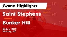 Saint Stephens  vs Bunker Hill  Game Highlights - Dec. 6, 2019