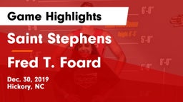 Saint Stephens  vs Fred T. Foard  Game Highlights - Dec. 30, 2019