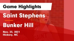 Saint Stephens  vs Bunker Hill Game Highlights - Nov. 23, 2021