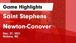 Saint Stephens  vs Newton-Conover  Game Highlights - Dec. 27, 2021
