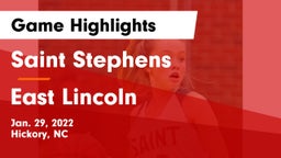 Saint Stephens  vs East Lincoln Game Highlights - Jan. 29, 2022