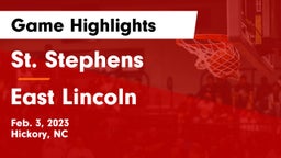 St. Stephens  vs East Lincoln  Game Highlights - Feb. 3, 2023