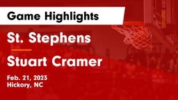 St. Stephens  vs Stuart Cramer Game Highlights - Feb. 21, 2023